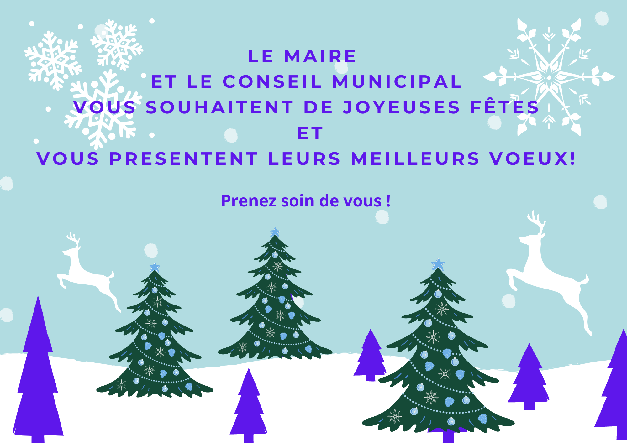 Le Maire et le conseil municipal vous souhaitent de joyeuses fêtes et vous presentent leurs meilleurs voeux (2) (2)
